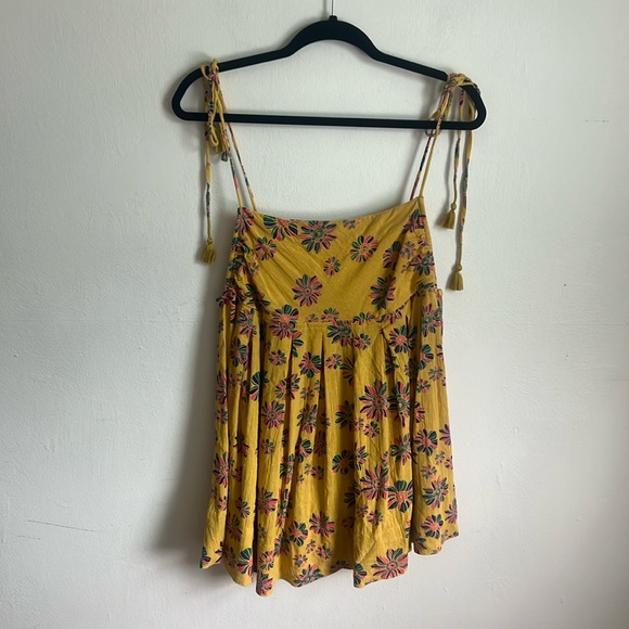 Free People Indigo Molly Tunic Top in Gilded Combo - Picture 2 of 6